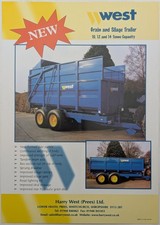 Original Harry West (Prees) Ltd Grain & Silage Trailer Single Sheet Brochure