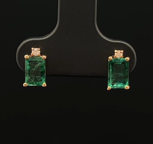 14k natural emerald and - 14k, yg