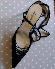 Black satin Shoes Heels Satin