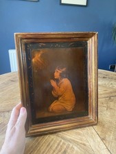 Vintage French Framed Copy Of  Painting “The Infant Samuel” Sir Joshua Reynolds
