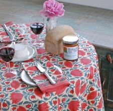 ⭐️BRAND NEW WILLIAM MORRIS ‘RED LOTUS ‘PATTERN CIRCULAR TABLECLOTH & 2 NAPKINS⭐️