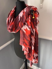 Jaeger Modal Scarf Red Pink