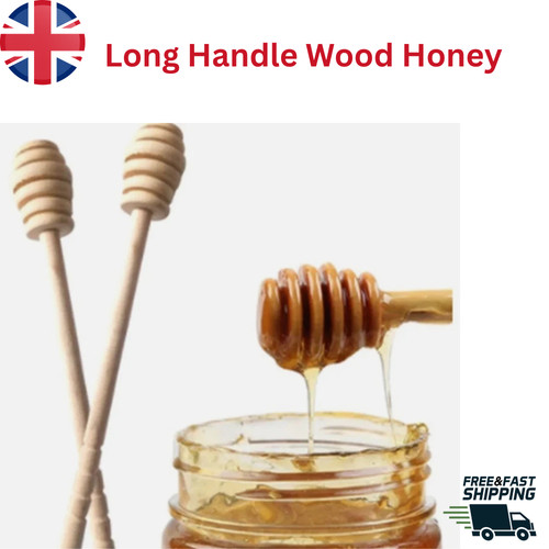 2pcs wooden honey dipper - wooden,
