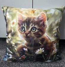 Cute Cat Themed Cushion Cover