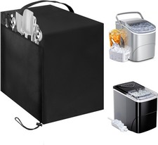 SIRUITON Ice Maker Cover for Countertop Machine, Heavy Duty Black 