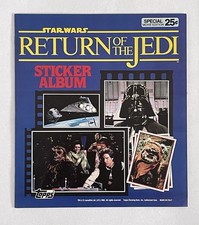 Vintage Star Wars Return Of The Jedi 1983 Topps Panini Unused Sticker Album ROTJ