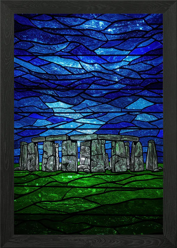 Stonehenge stained glass art - stained,