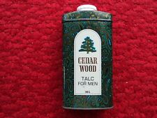 Vintage Cedar Wood Talc, Goya, 200 gm Tin. 1970s. Some Talc. Very Good Condition