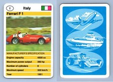 Ferrari F 1 - Vintage Racers 1970's Top Trumps Card