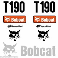 Bobcat T190 DECALS Stickers Skid Steer loader New Repro decal Kit
