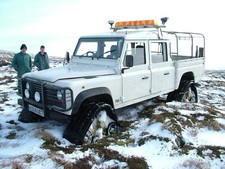 Set of 4 Rubber Tracks for mud, snow, sand etc. Bolt-on for Land Rover Defenders