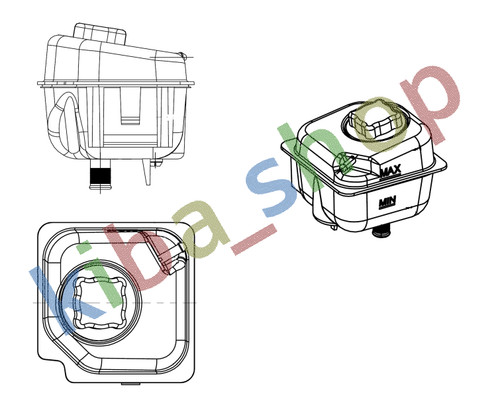 Coolant expansion tank - coolant,