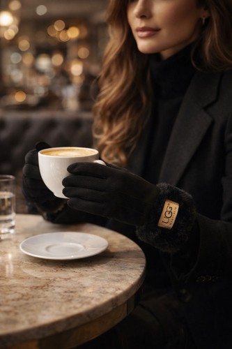 New black ugg gloves one - new,