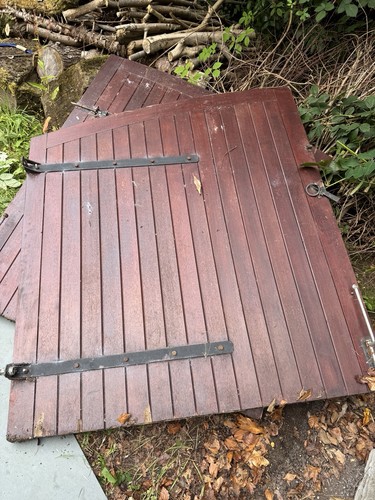 Double sided wooden gate high - double,