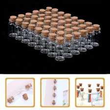 50x Mini Clear Glass Bottles