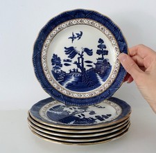 6 x Booths Real Old Willow Majestic Collection Side/Tea Plates, 7", VGC, Seconds