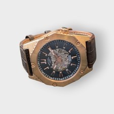  Rotary Mens Watch Skeleton Automatic Rose Gold Case Working GS03602/A/04