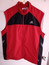 Adidas Vest Top Clima Wind Shell Size Medium Red black Vintage 90s Retro