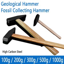 Precision / Geological Hammer Fossil Collecting Wooden Handle 100g, 200g, 300g