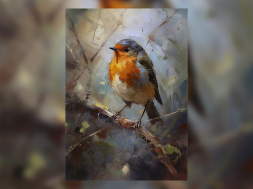 Vibrant beauty red - red, robin