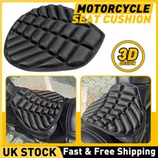 Black Lycra Comfort Gel Seat Cushion Cover Shock Absorb Pad Fits For Motorcycle