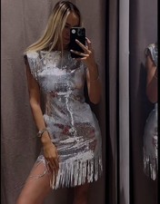 ZARA NEW WOMAN SEQUINNED MINI
