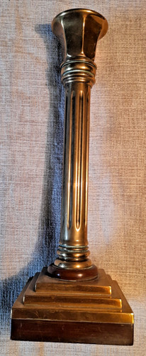Georgian column brass stone - brass,