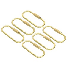 Brass Key Ring, 6pcs Gold