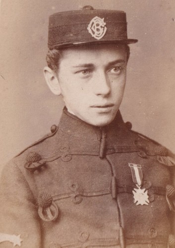 Victorian cdv boy church - boy, cadet