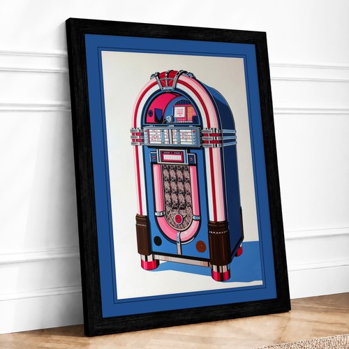 Retro jukebox framed - jukebox,