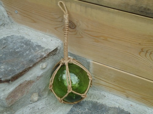 Glass jade green fishing boat - fishing,