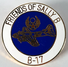 Friends of Sally B - B 17 bomber Enamel Pin Badge based at Duxford  US Air Force