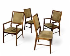 SET OF FOUR DANISH SPOTTRUP DINING CHAIRS SOLID ROSEWOOD HIGH BACK MID CENTURY
