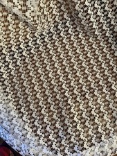 VINTAGE Net Curtain  Panel - White & Cream. 60” width x 78” length- 3 available 