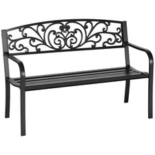 Outsunny Metal Garden Bench 2