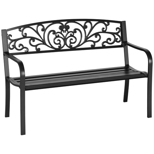Outsunny metal garden bench - garden, 2