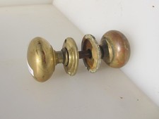 Victorian Brass Door Knobs Handles Plates Old Vintage Antique
