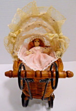 VTG Mini Doll Carriage Baby
