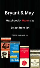 Bryant & May Major Matchbook - Select from list - BK