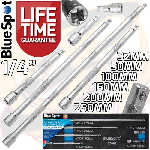 Extension bars 6pc - 1/4"dr,