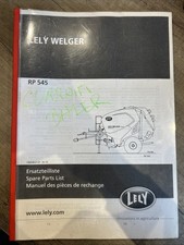 Lely Welger Baler RP545 Spare Parts List Manual