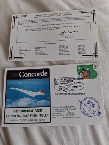 Concorde first day cover - first,
