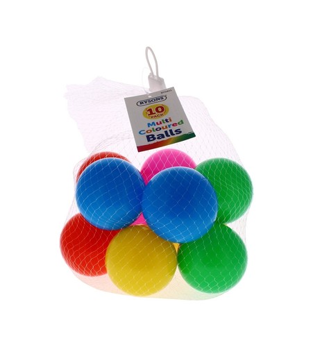 Multi coloured balls 7cm - 10, multi-coloured