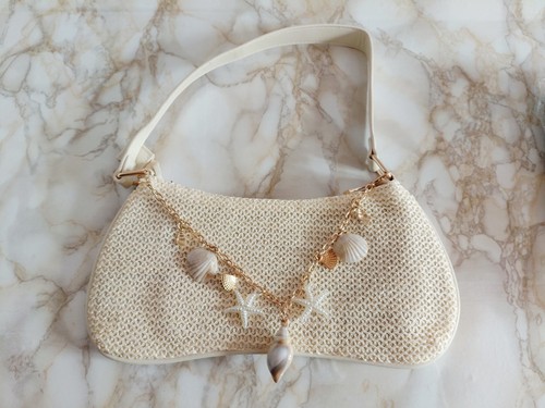 Cream handbag with - cream,