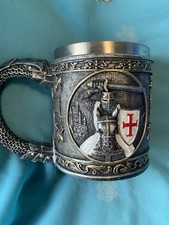Templar Warrior Mug Crusader Knight Tankard Gothic Medieval English Collectible