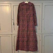 Vintage Dress 1970’s With Pewter Buttons Theatre/film Costume Period