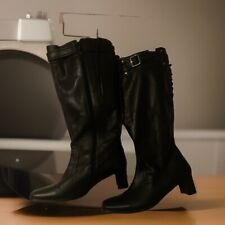 Rare Triple Five Soul Leather Boots Knee High Size UK 6