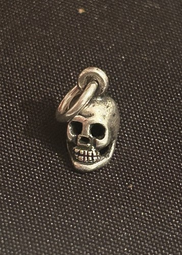 Small skull pendant sterling - small,