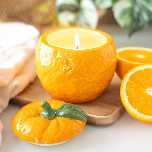 Orange shaped candle - candle, 16
