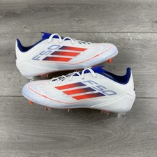 Adidas F50 Elite FG Junior Football Boots ‘White / Blue’ - Size UK 3 / EU 35.5